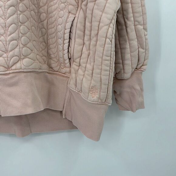 FP Movement Peach Sprint To The Finish Distressed Gorpcore Oversized Quilted Hoo - Picture 7 of 11